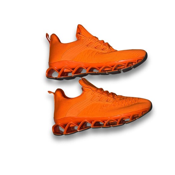 NEW Orange Mesh Lightweight Breathable Trainers Size 7 - Picture 4 of 8